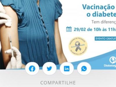 Vacinação e o diabetes: tem diferença? – Palestra Gratuita